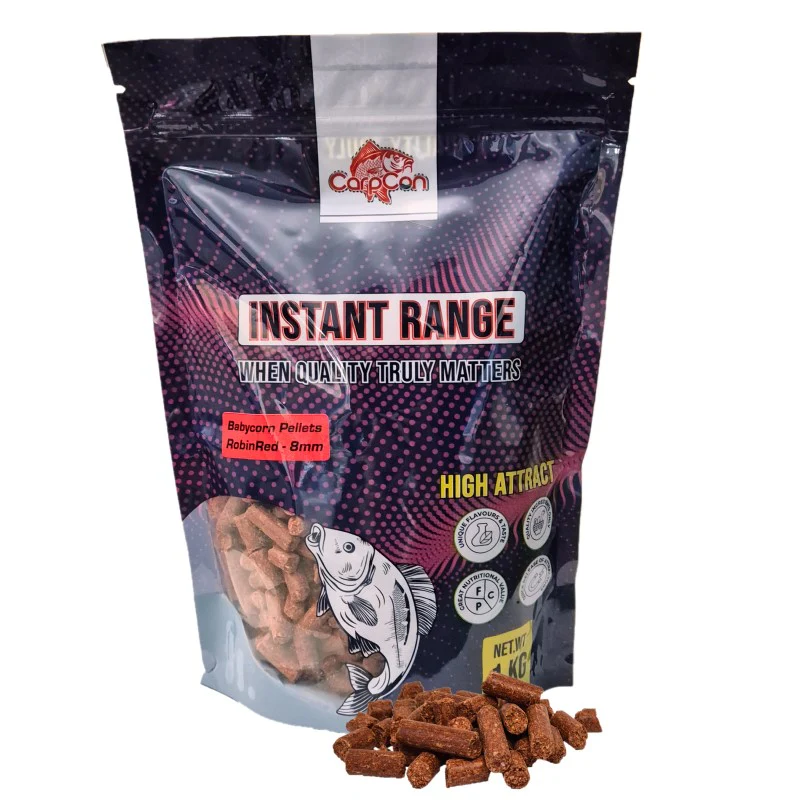 CarpCon Babycorn Pellets 'RobinRed' - 1kg - Afbeelding 2