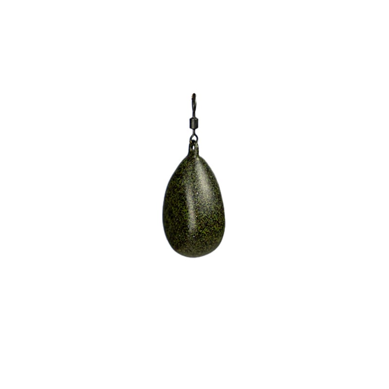 10 x RCG Coated Lood – Flat Pear Wartel – Donker Groen - Afbeelding 3