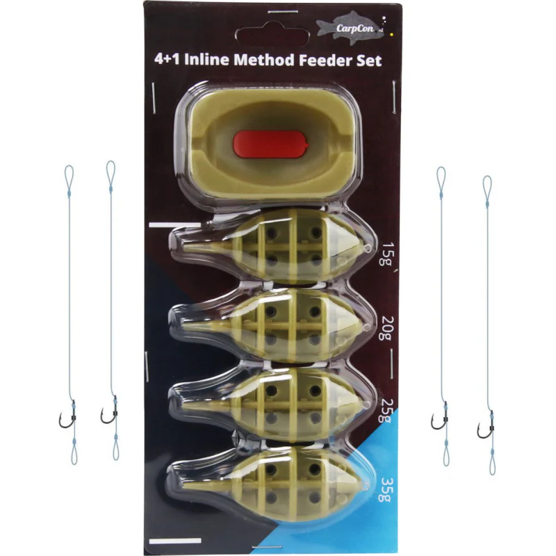 CarpCon 4+1 Method Feeder Set 'Basic' incl. onderlijnen - Afbeelding 2